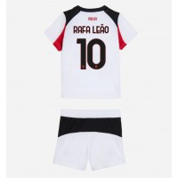 Stroje piłkarskie AC Milan Rafael Leao #10 Koszulka Wyjazdowej dla dzieci 2025-26 Krótki Rękaw (+ szorty)